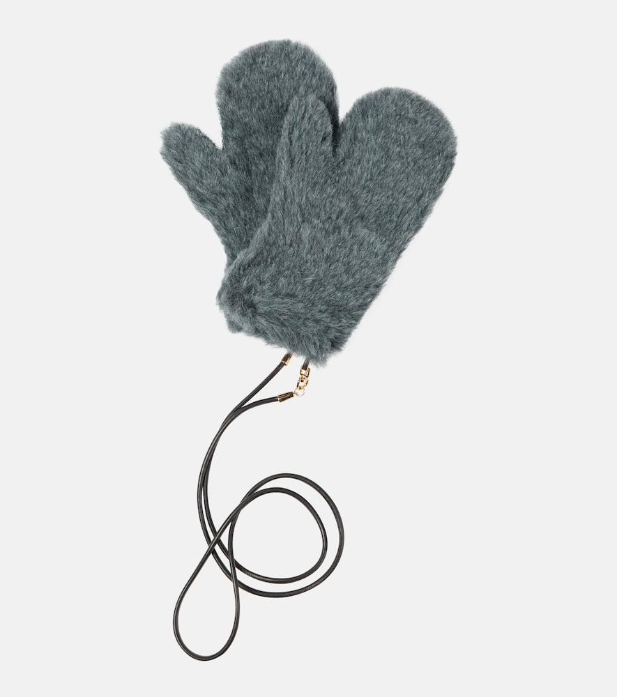 max mara wool and silk teddy gloves