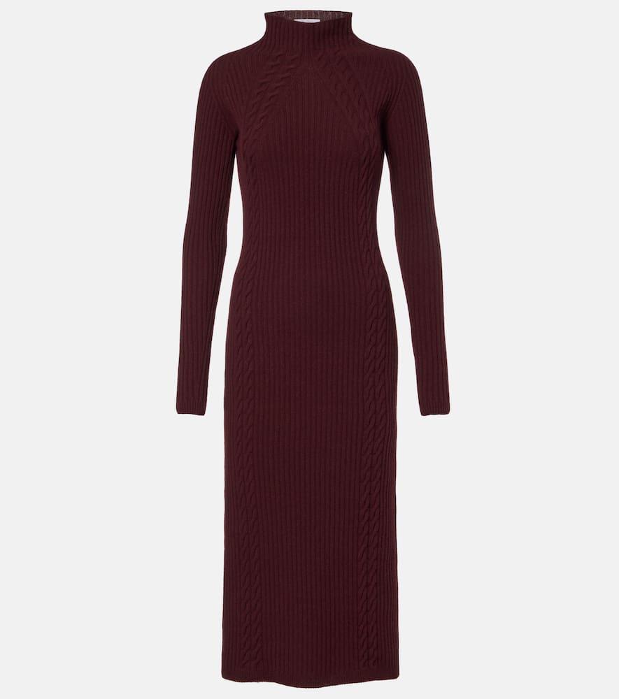 max mara zelanda wool and cashmere midi dress