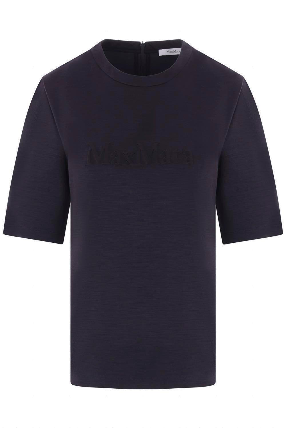 max mara zip detailed crewneck t-shirt