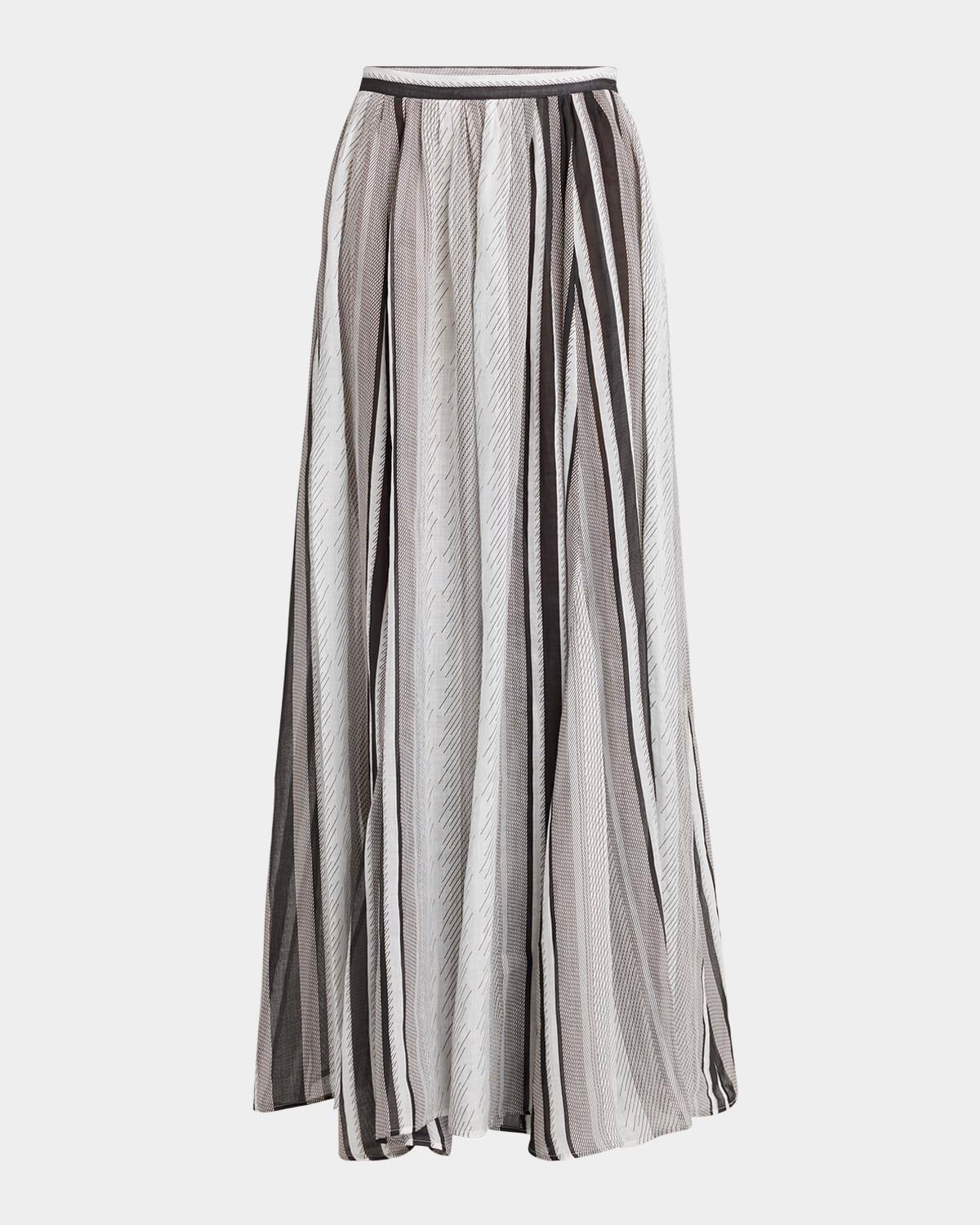 max striped maxi skirt