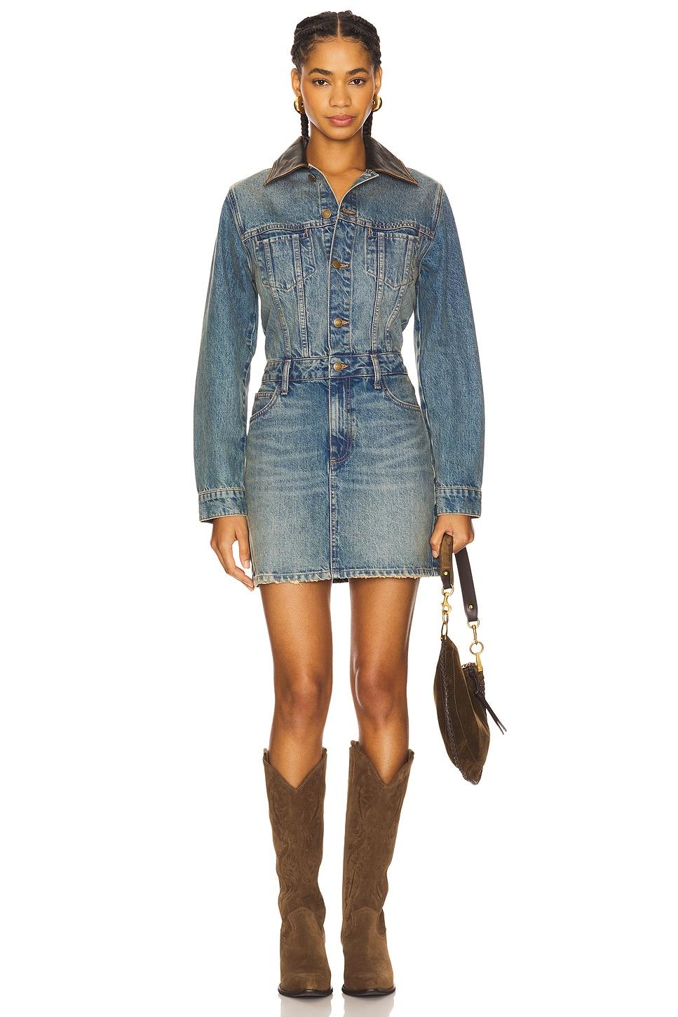 maxella denim jacket mini dress