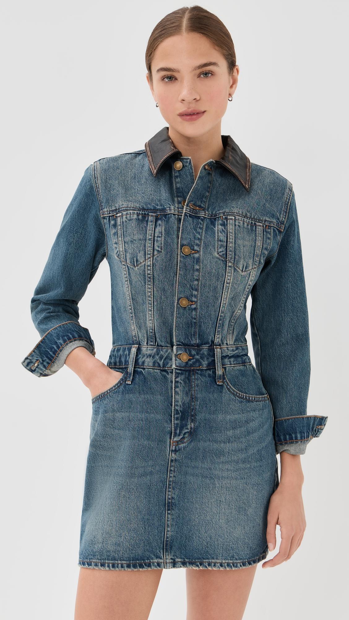 maxella denim jacket mini dress