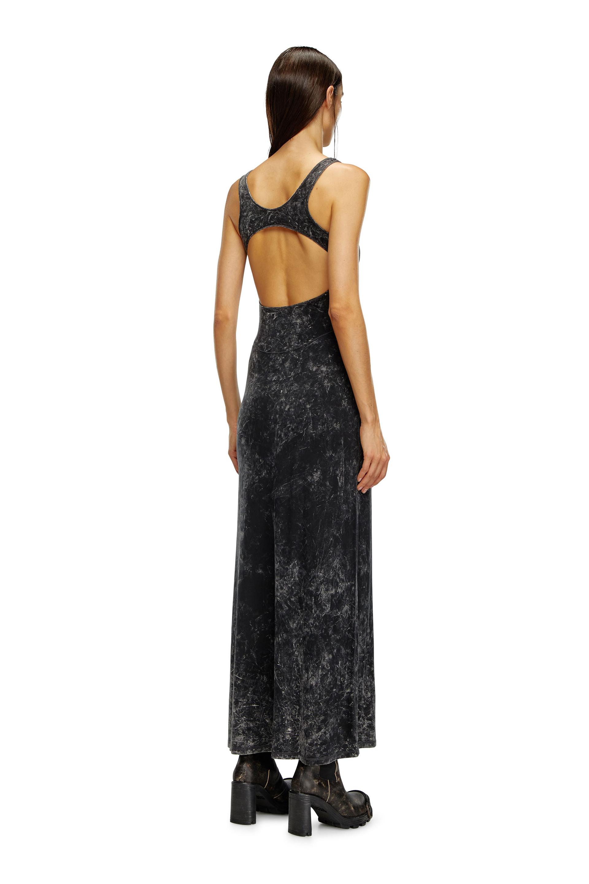 maxi dress in marbled stretch jersey