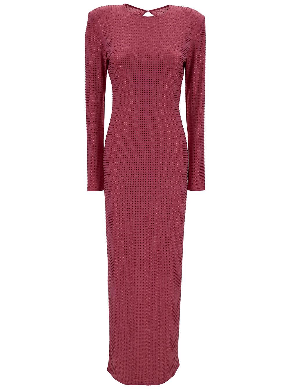 maxi dress with rhinestone embellishment