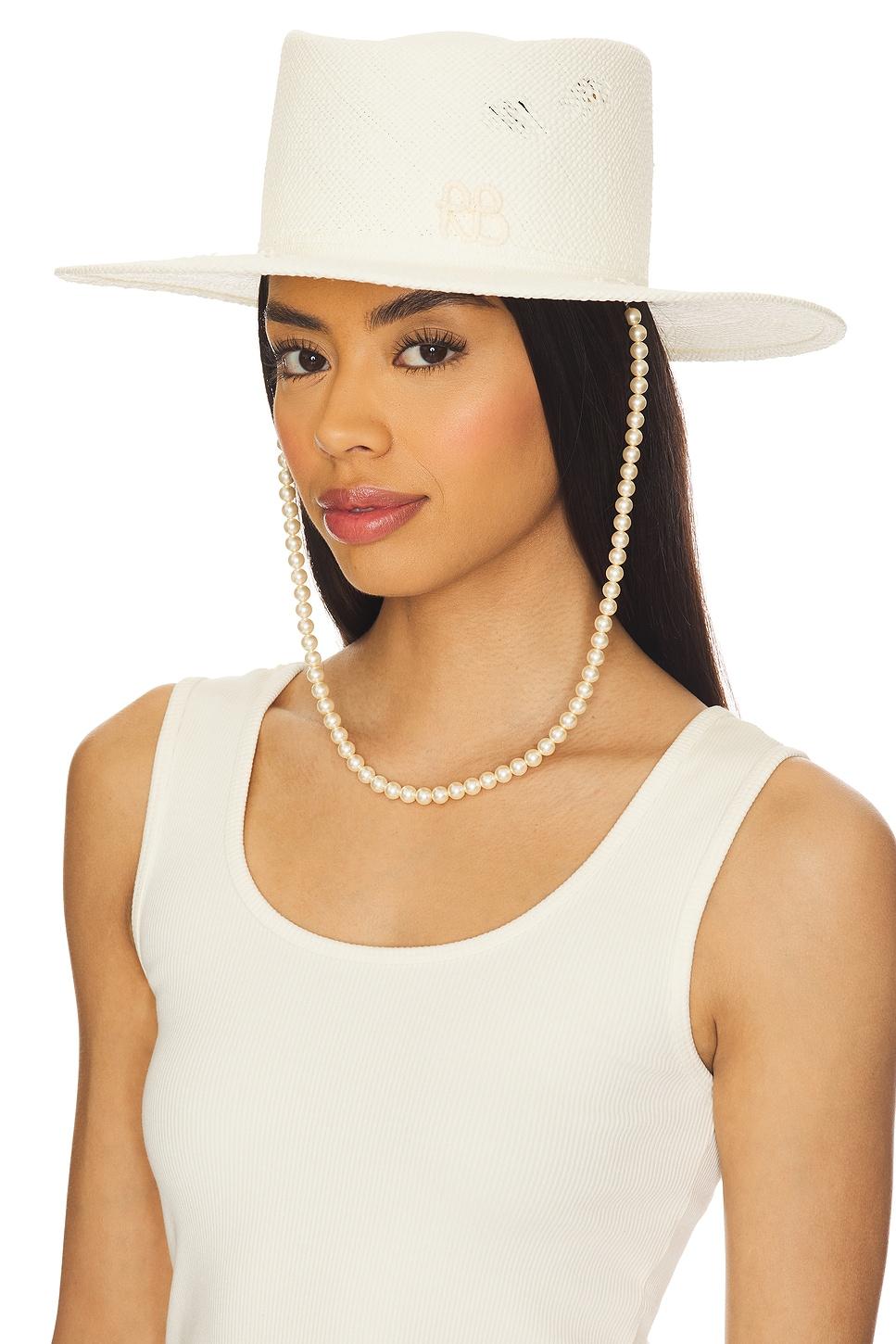 maxi-pearls embellished gambler hat