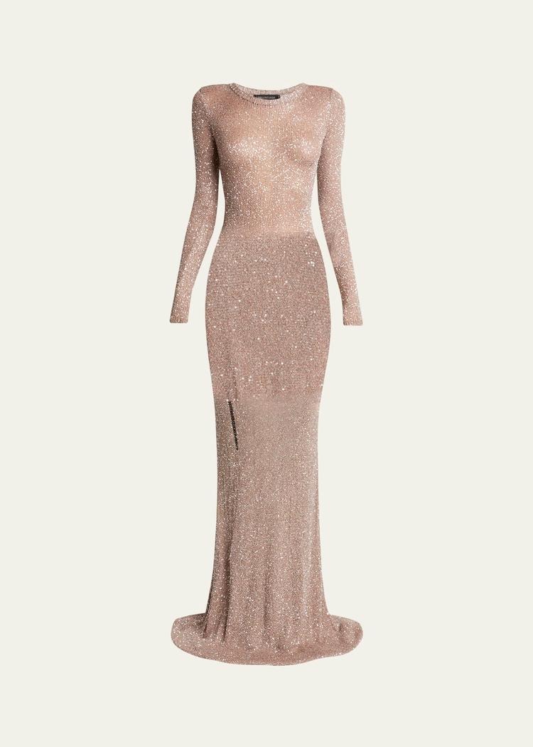 maxi sequined dress