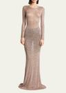 maxi sequined dress