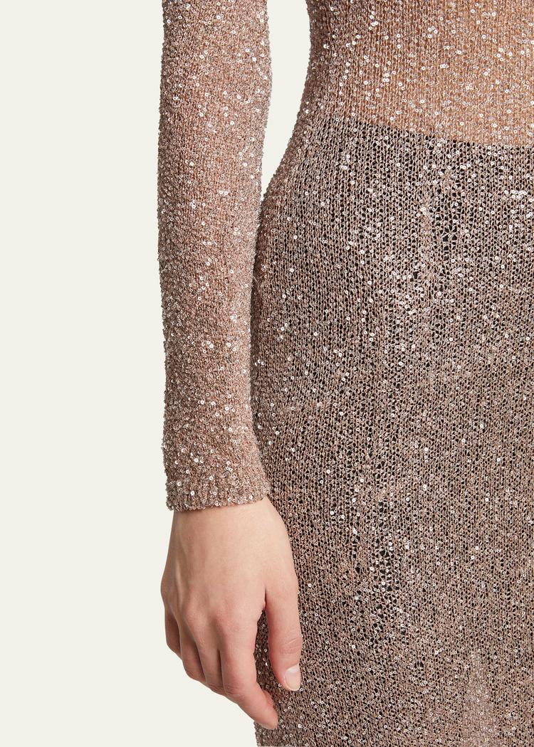 maxi sequined dress