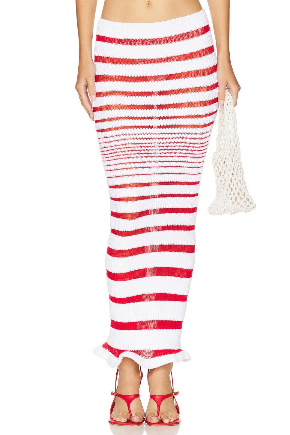 maxi stripe skirt