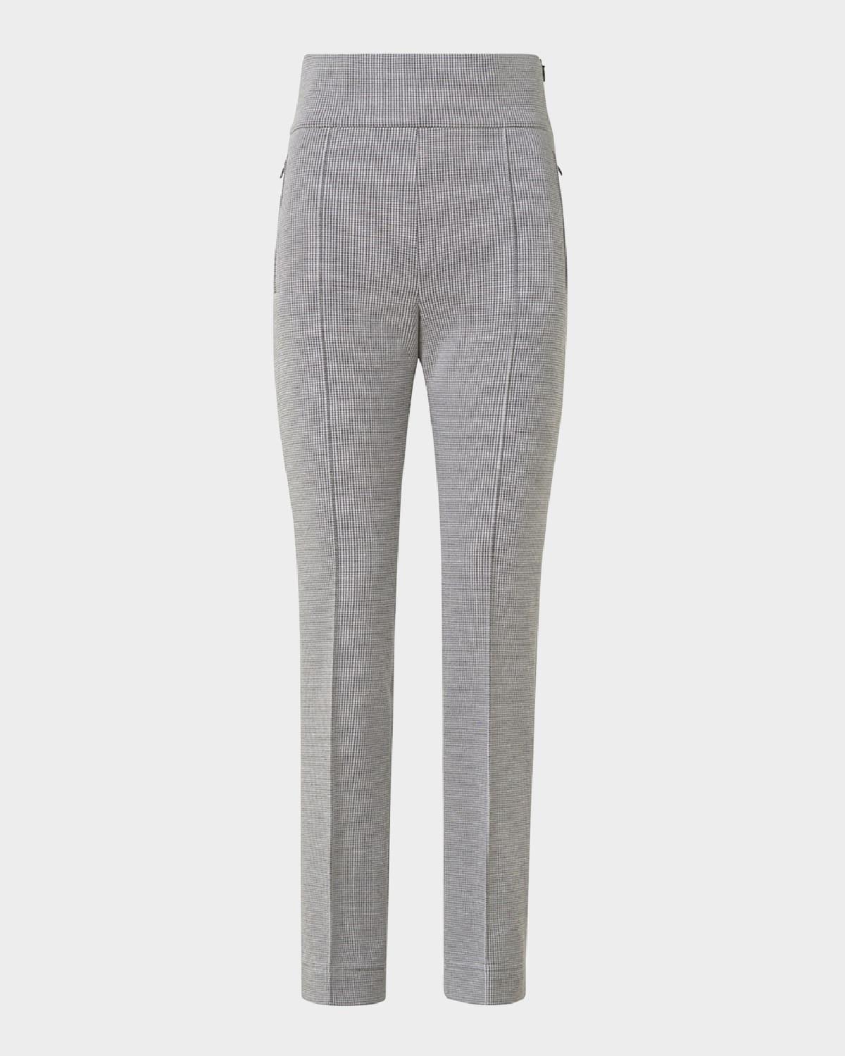 maxine micro houndstooth high waist jersey pants