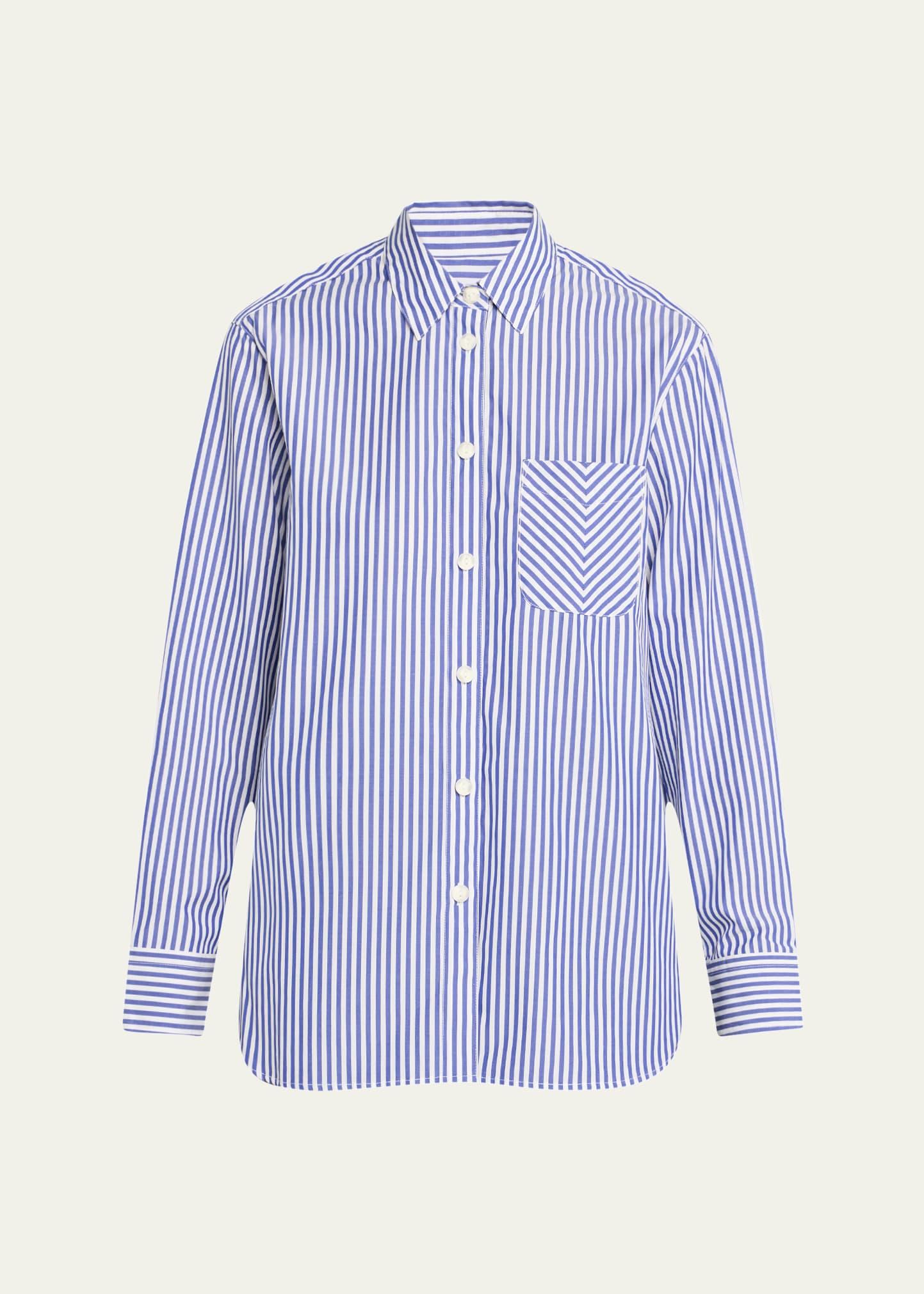 maxine striped button-front shirt