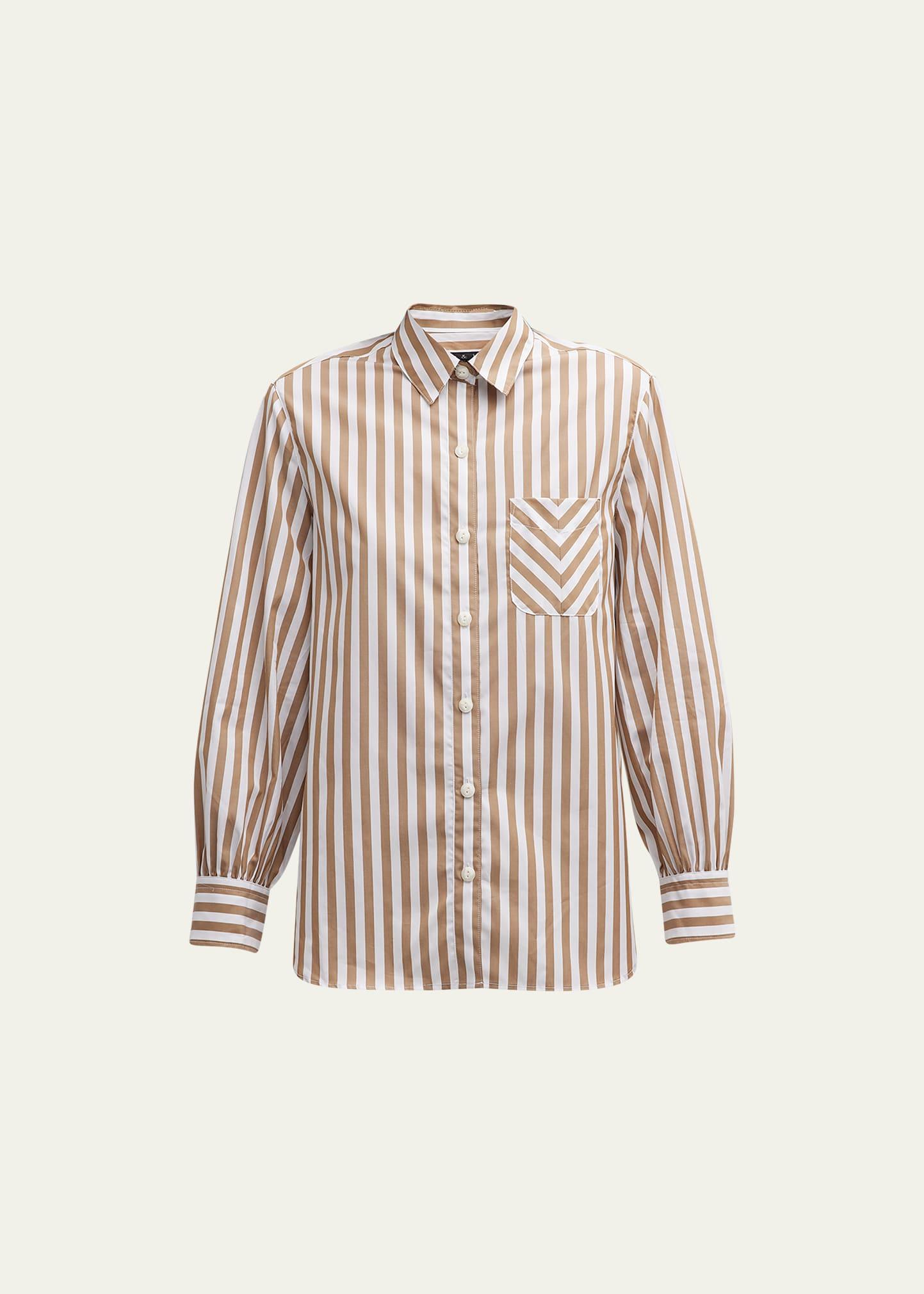 maxine striped button-front shirt