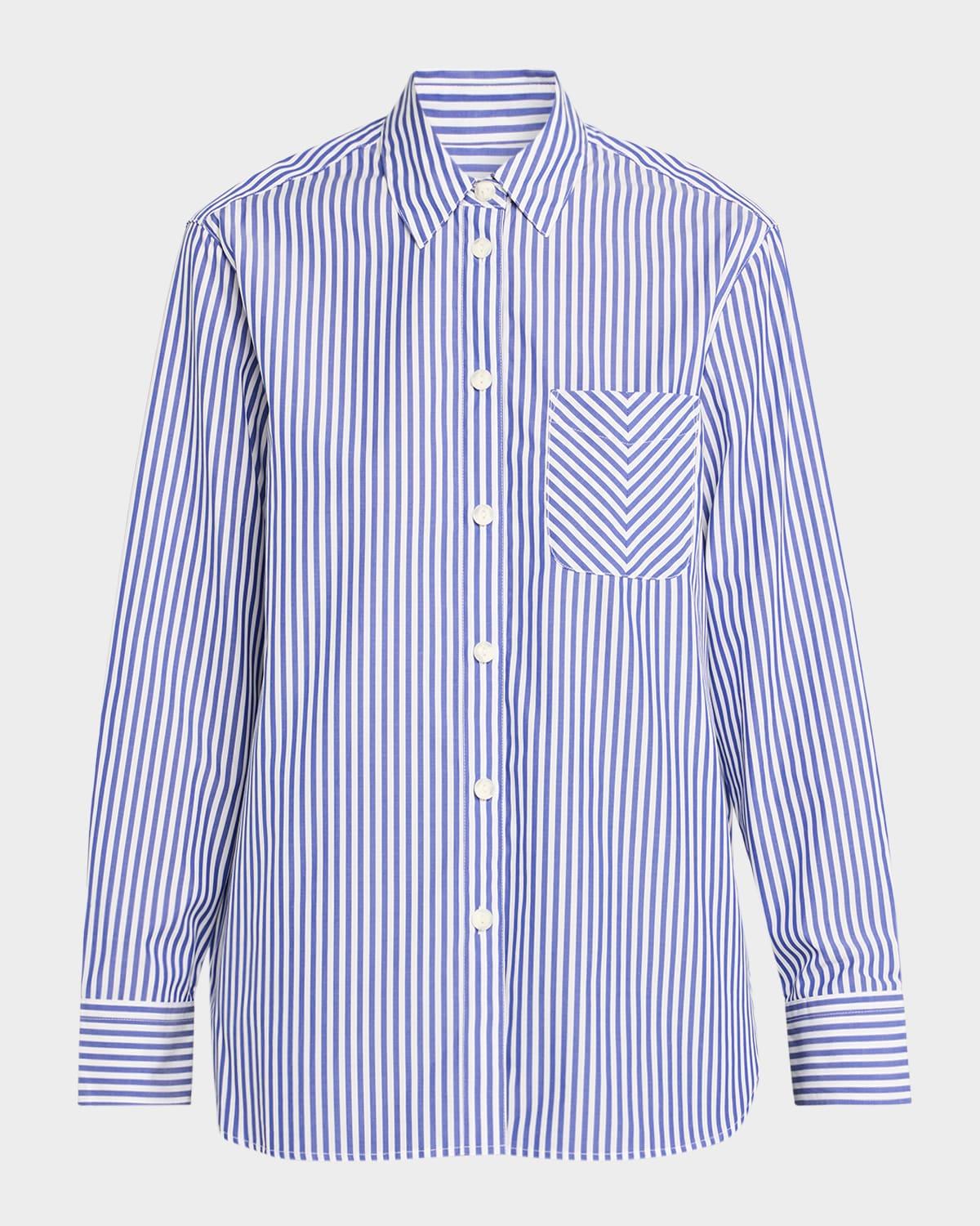 maxine striped button-front shirt