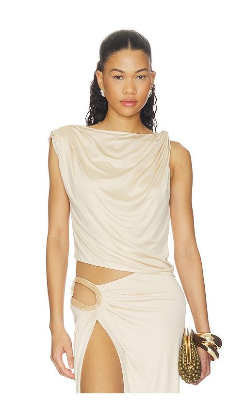 may mashiah rylee top in beige.