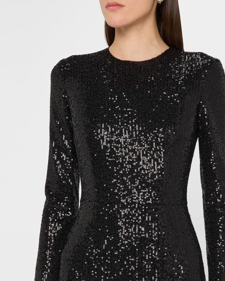 maya a-line sequin midi dress