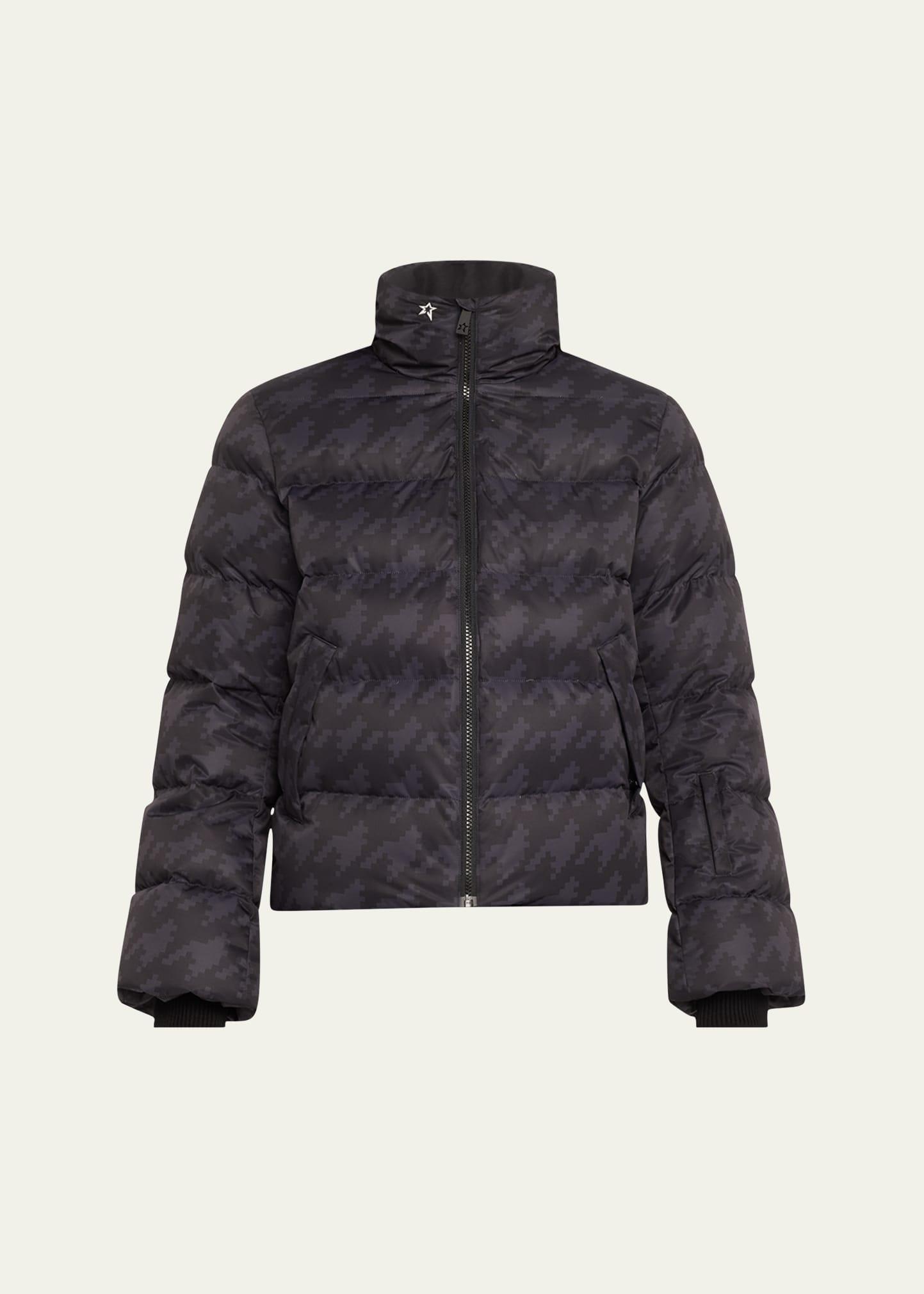 maya houndstooth down parka jacket