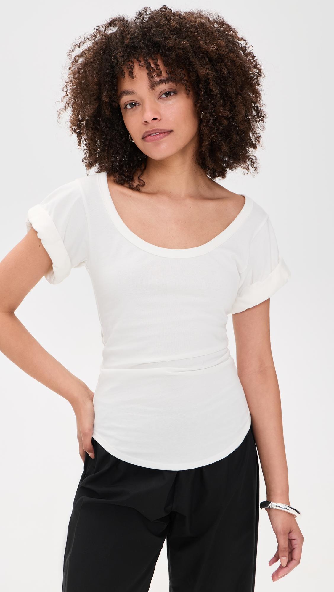 maya scoop neck tee