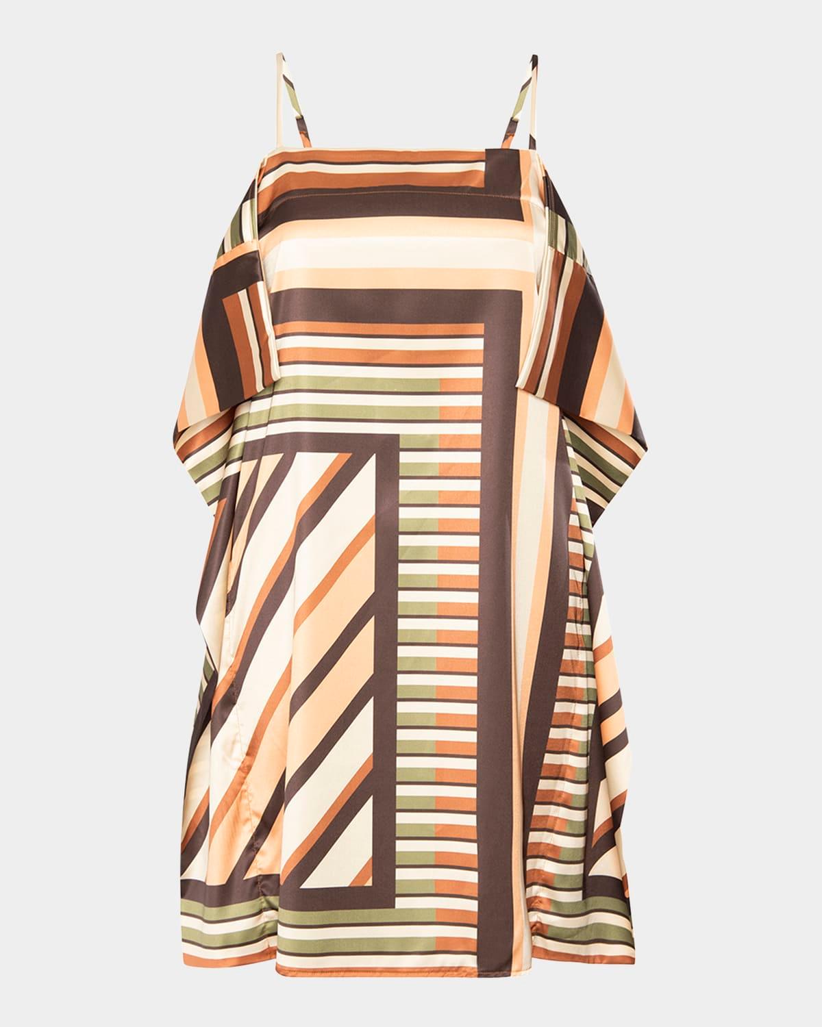 mayam geometric scarf mini dress