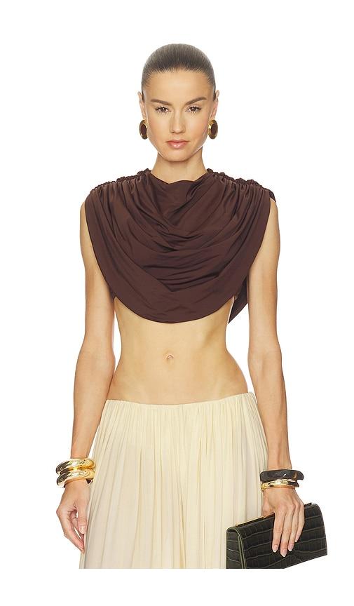 maygel coronel bordon top in brown.