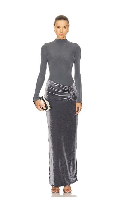 maygel coronel borelli dress in grey.