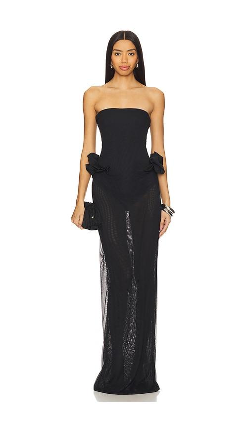 maygel coronel calliope dress in black.