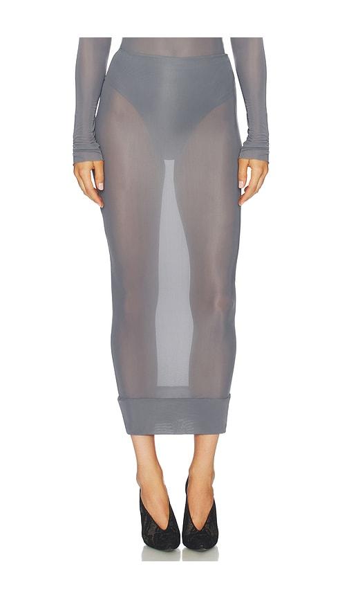 maygel coronel jaqua skirt in charcoal.