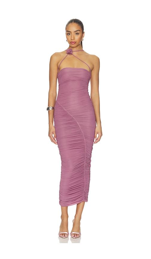 maygel coronel muralla dress in mauve.