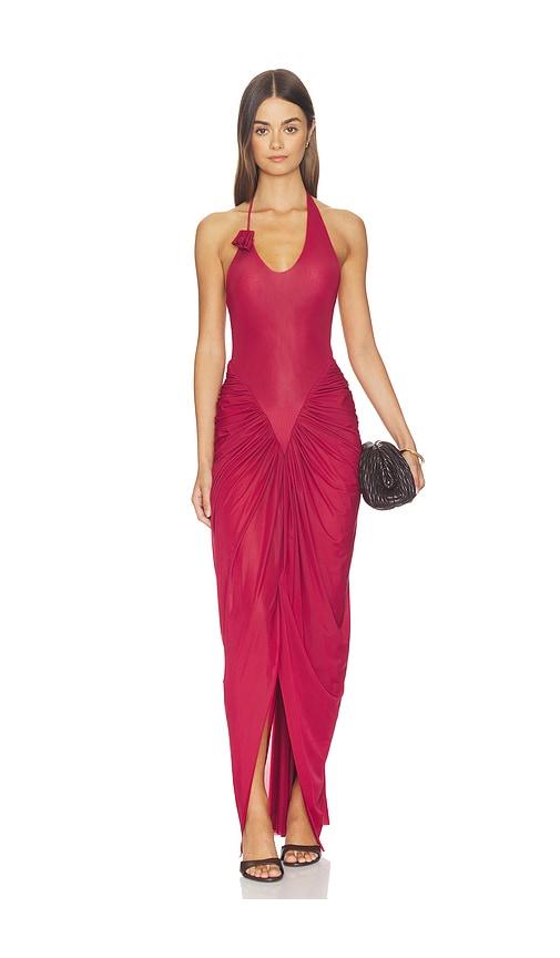 maygel coronel vestalia dress in red.