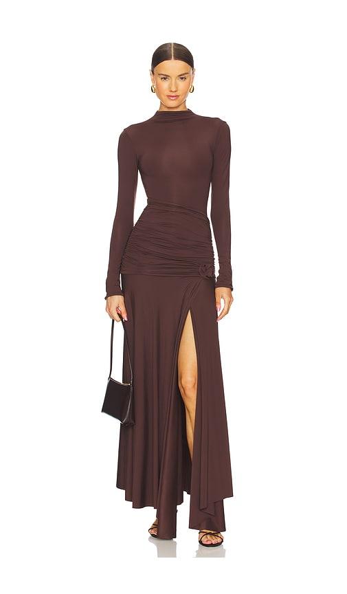 maygel coronel x revolve mageia dress in brown.