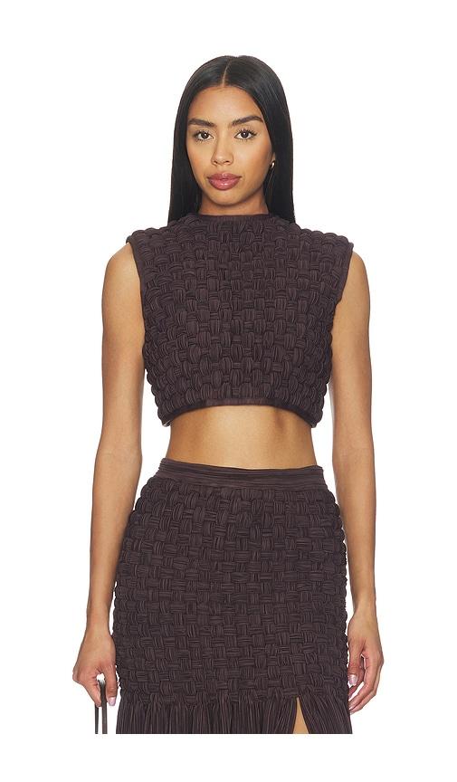 mayle vasquez taino top in brown.
