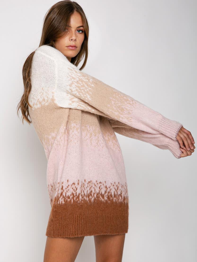 mc2 saint barth brushed knit dress with lurex details