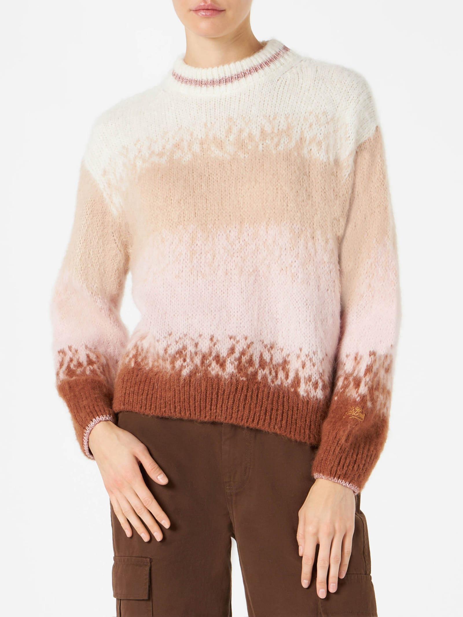 mc2 saint barth brushed knit sweater with lurex details