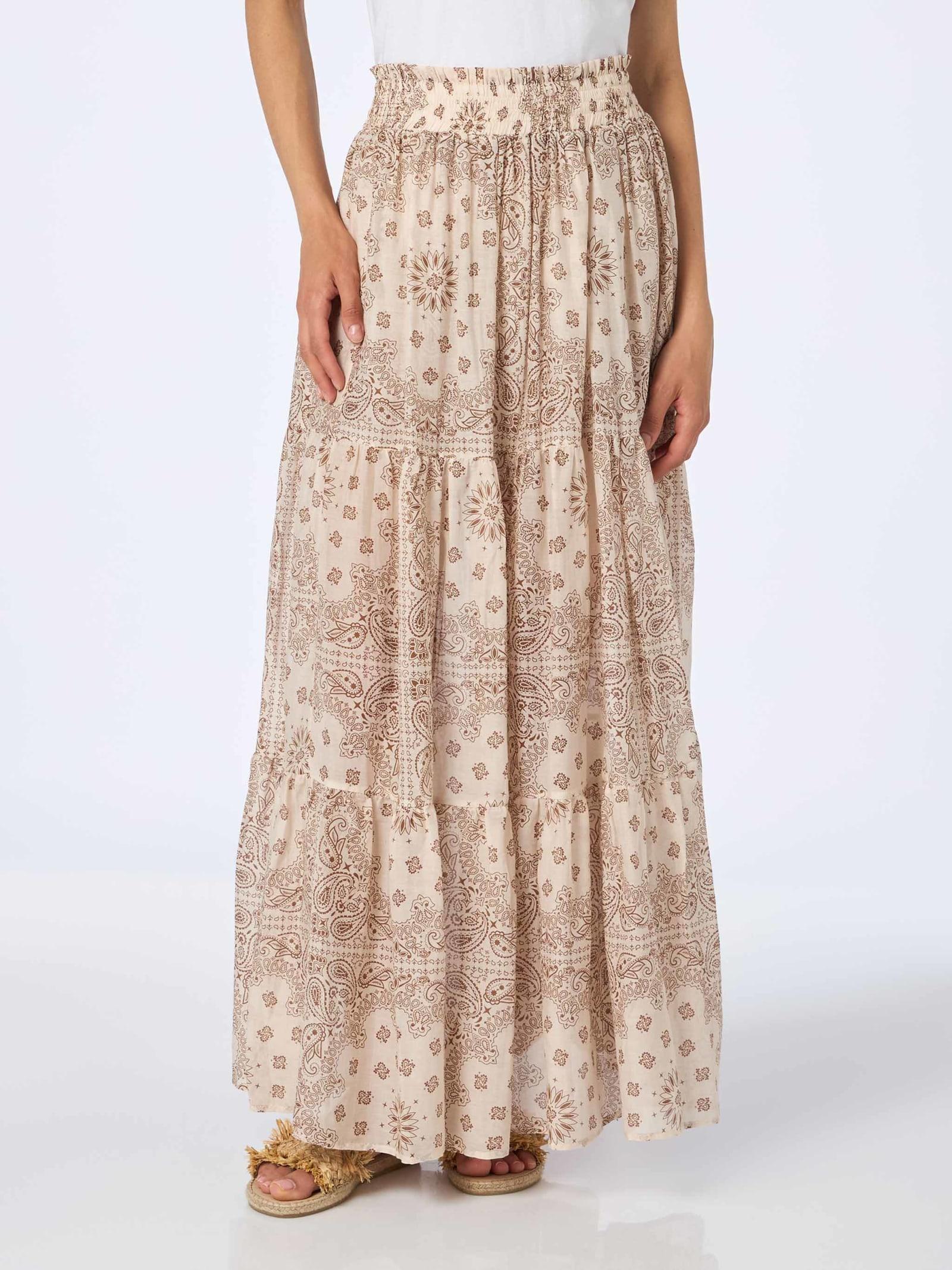mc2 saint barth cheyenne cotton and silk bandana skirt
