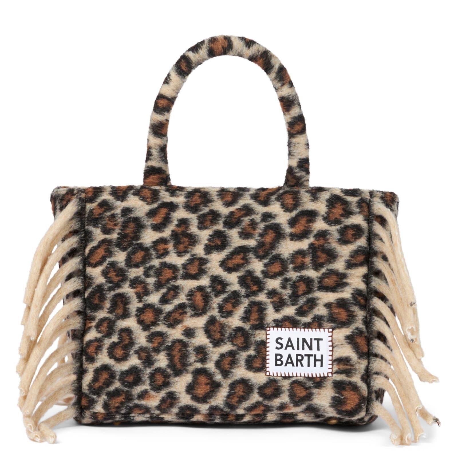 mc2 saint barth colette blanket handbag with animalier print