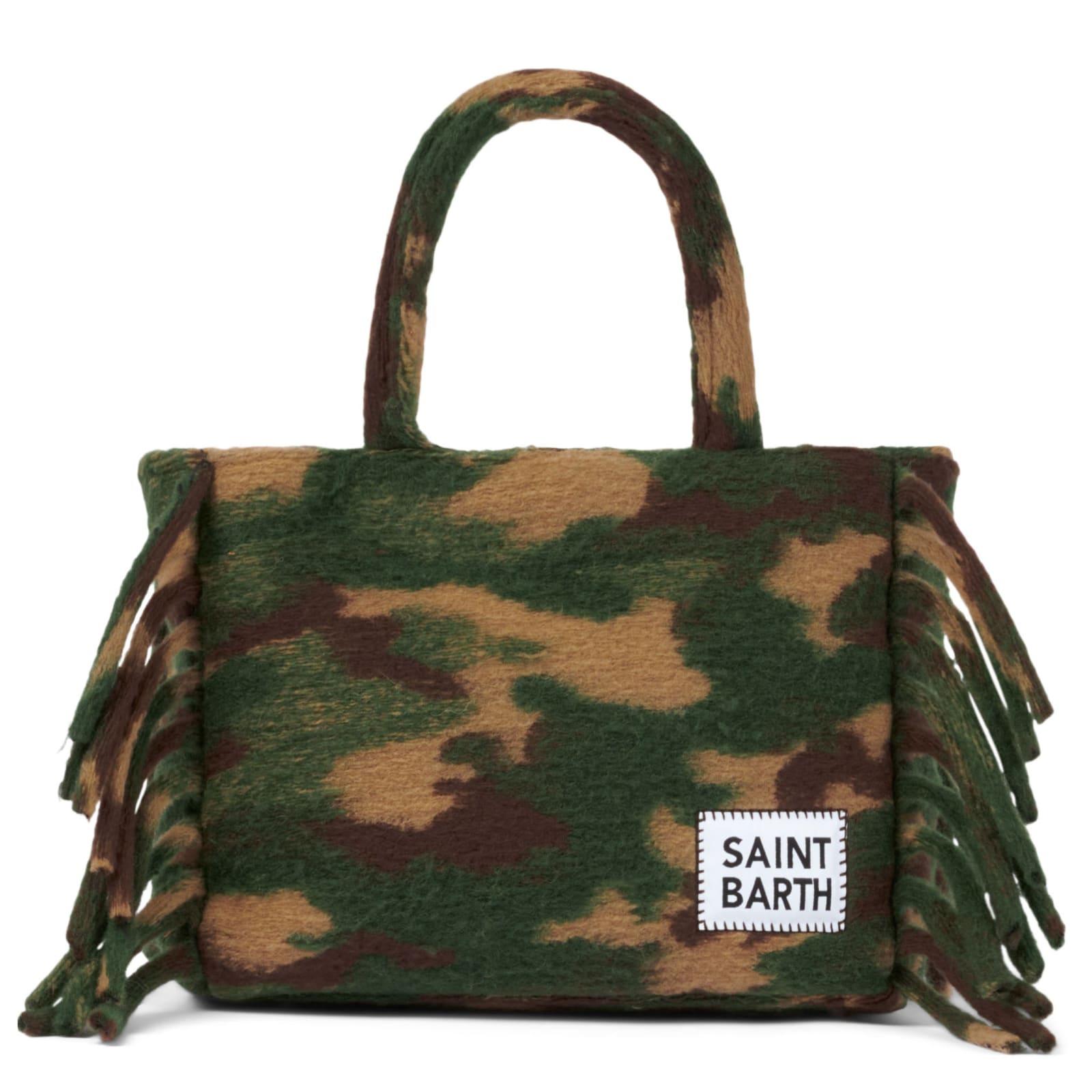 mc2 saint barth colette blanket handbag with camouflage print