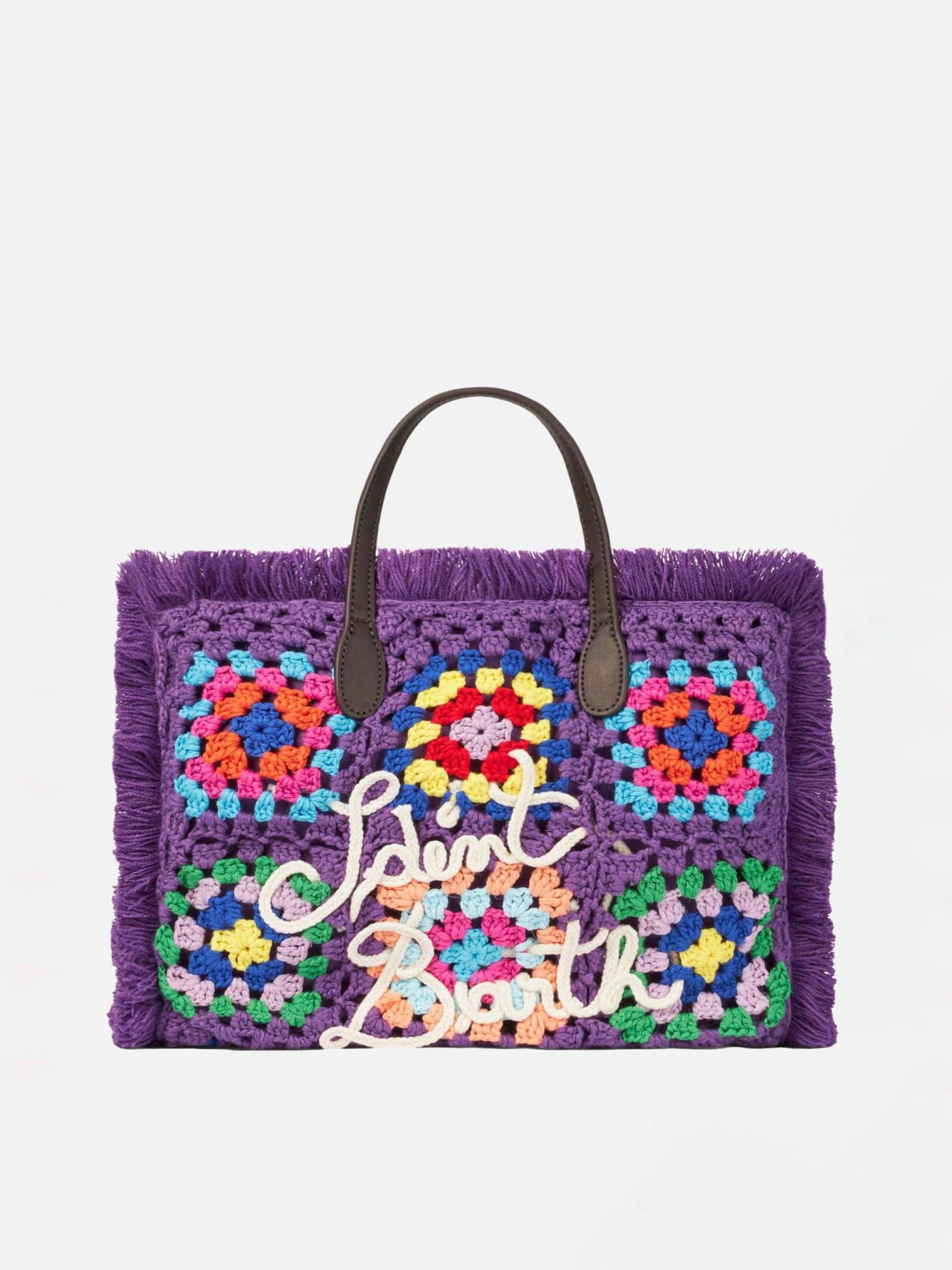 mc2 saint barth colette crochet tiles handbag