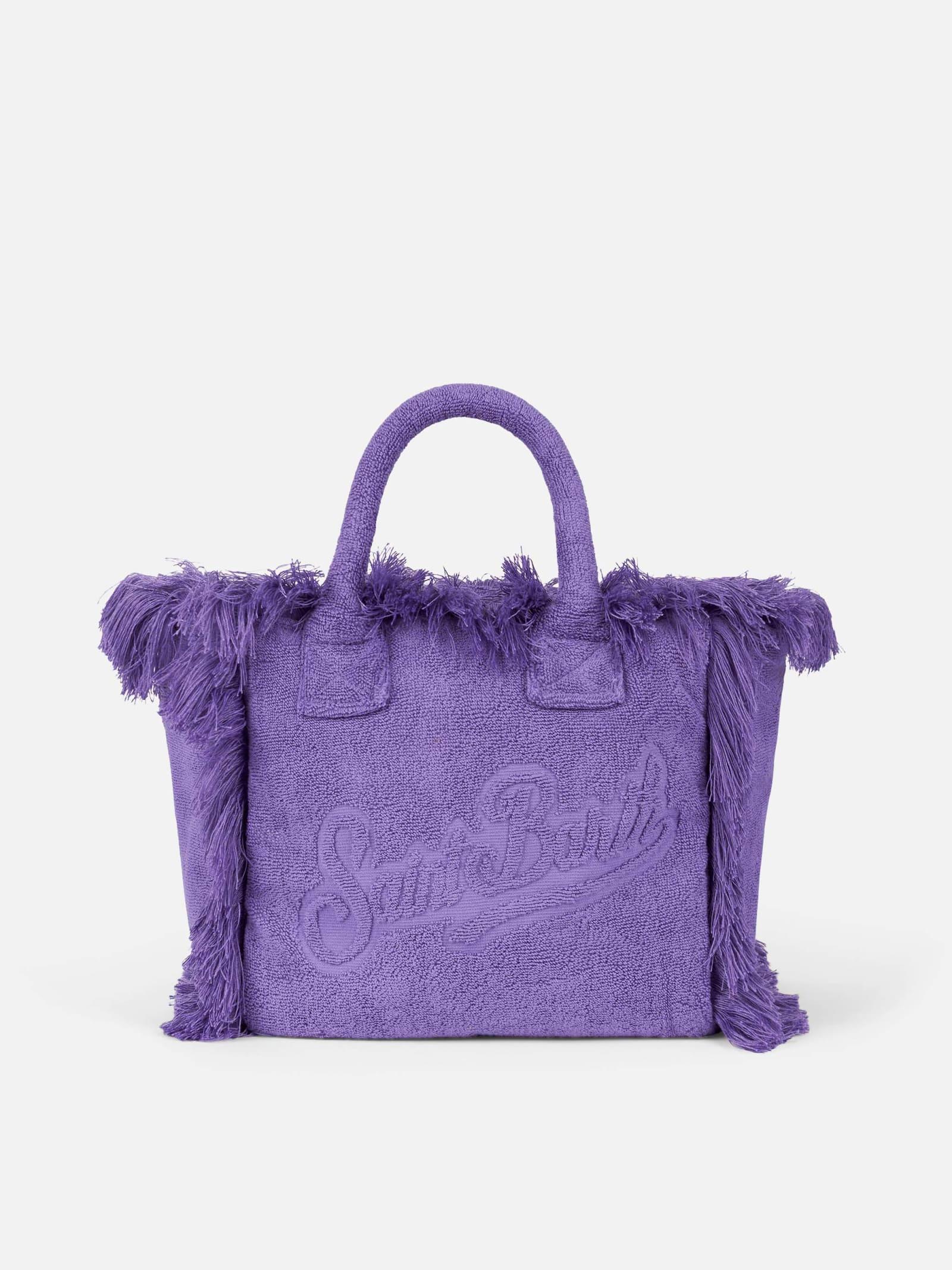 mc2 saint barth colette purple terry soft handbag