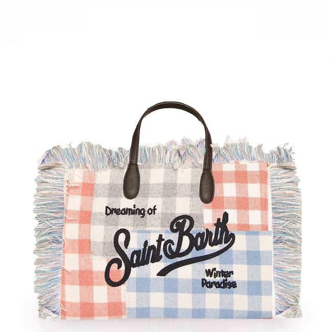 mc2 saint barth colette wooly gingham handbag