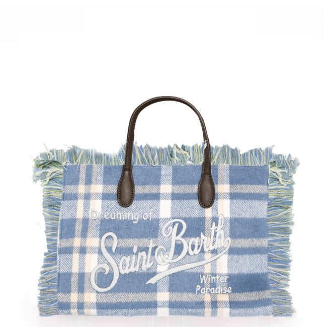 mc2 saint barth colette wooly tartan handbag