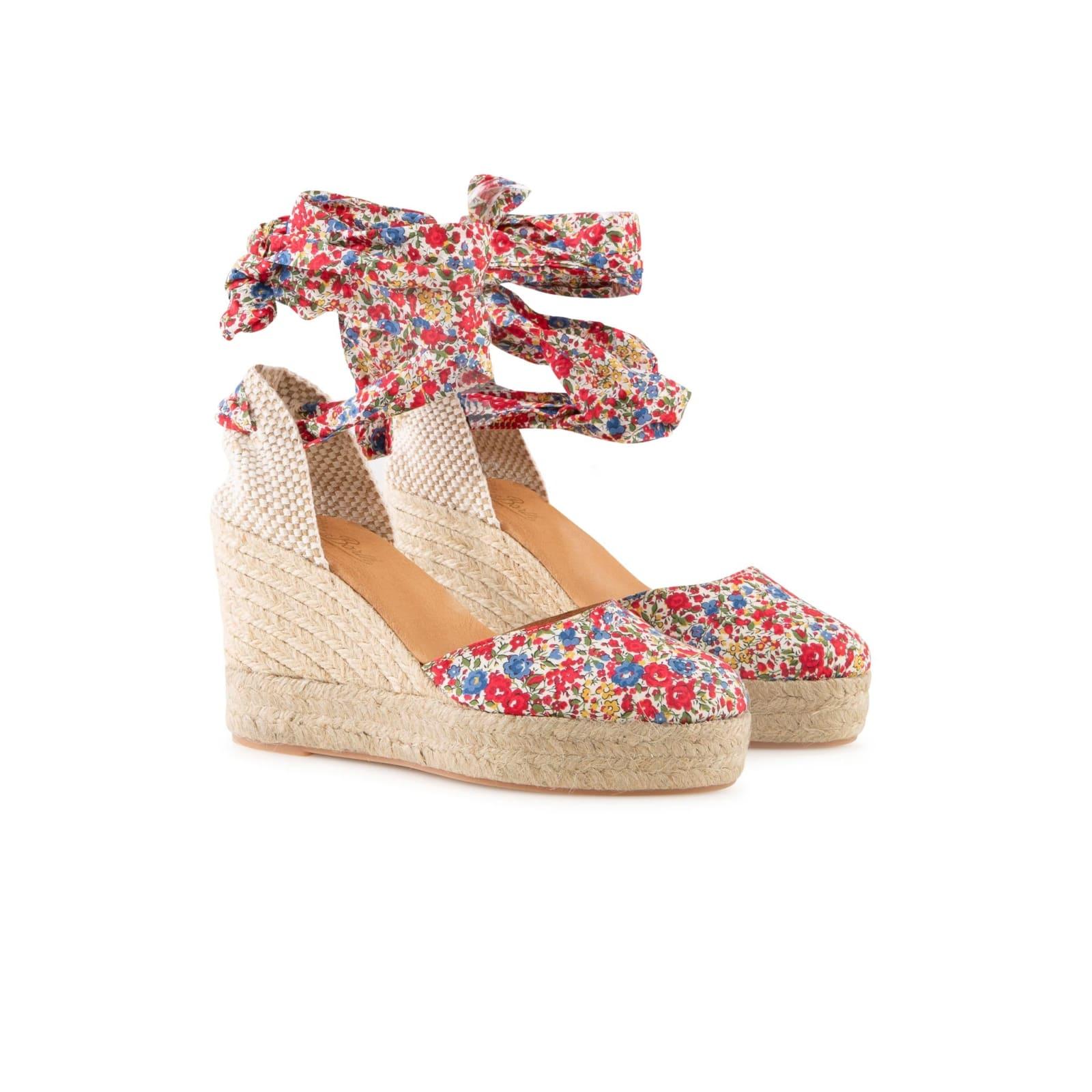 mc2 saint barth espadrillas with high wedge and ankle lace