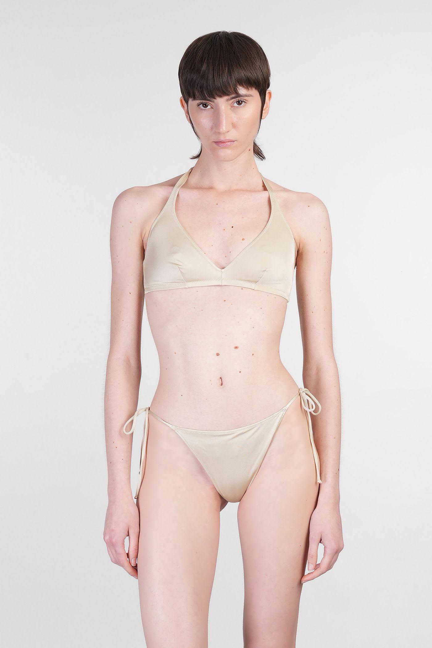 mc2 saint barth gaia beachwear in taupe polyester