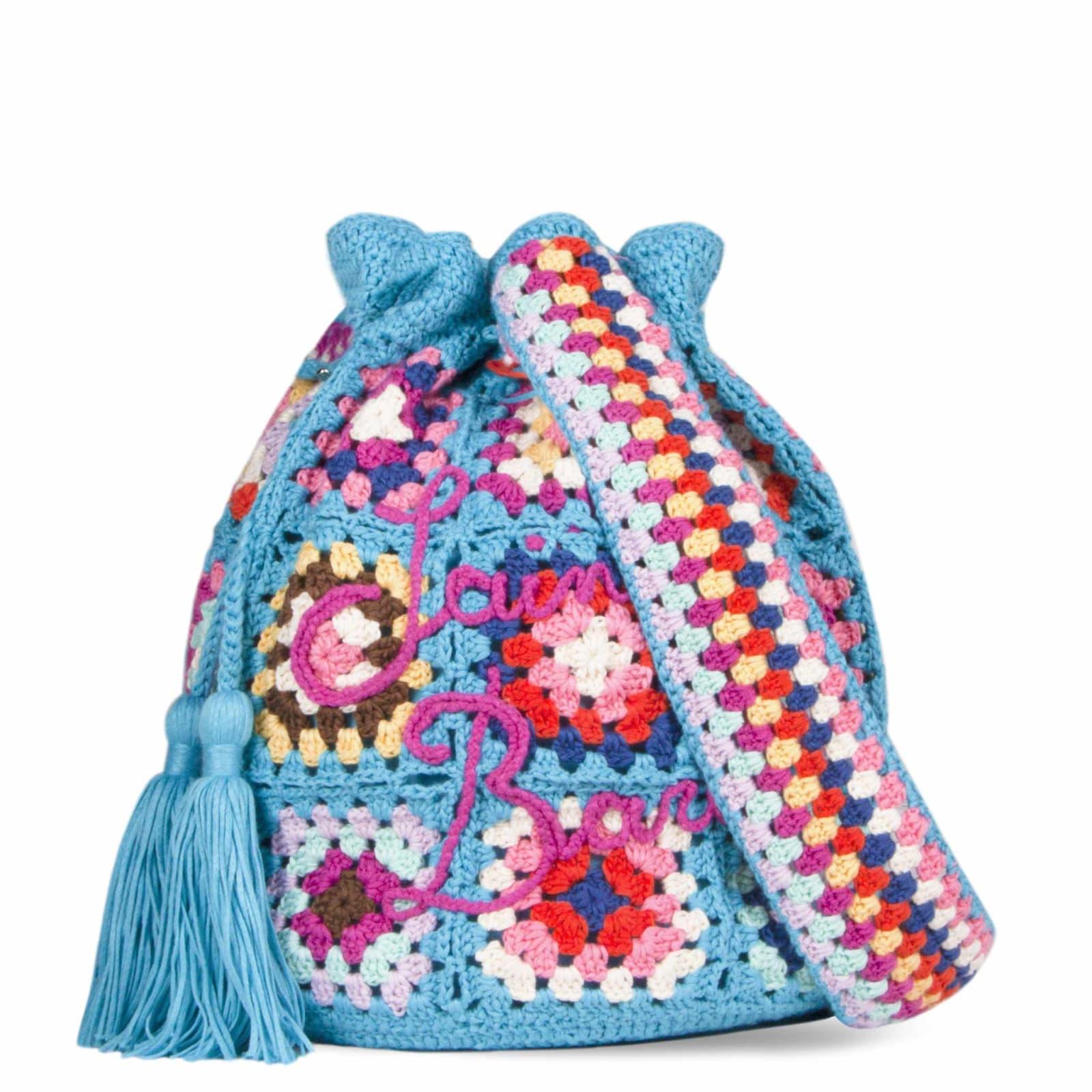 mc2 saint barth handmade crochet bucket bag
