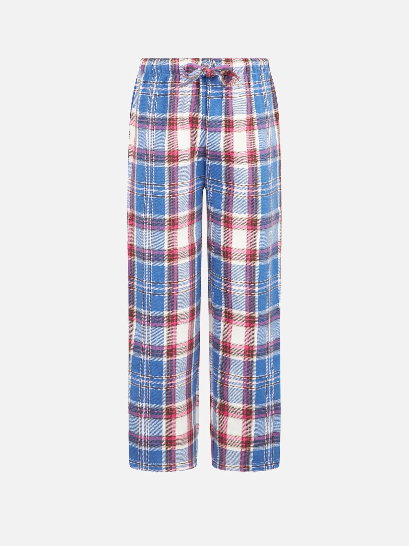 mc2 saint barth kid pajama pants with tartan print