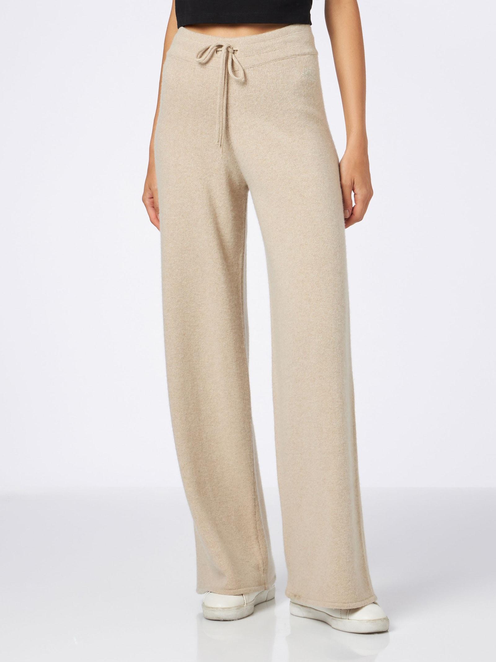 mc2 saint barth knitted beige palazzo pants