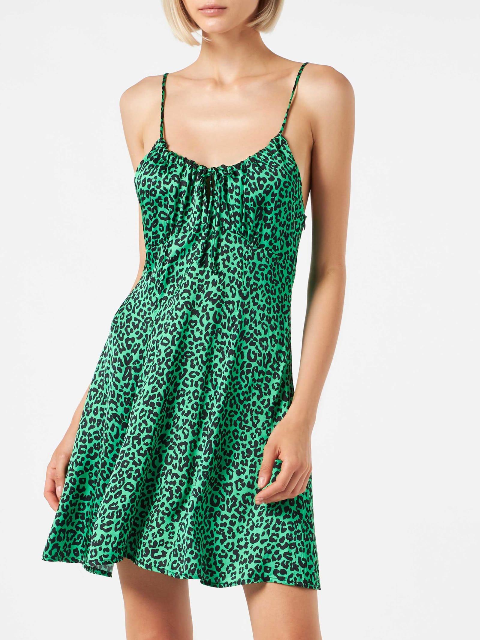 mc2 saint barth leopard print short dress