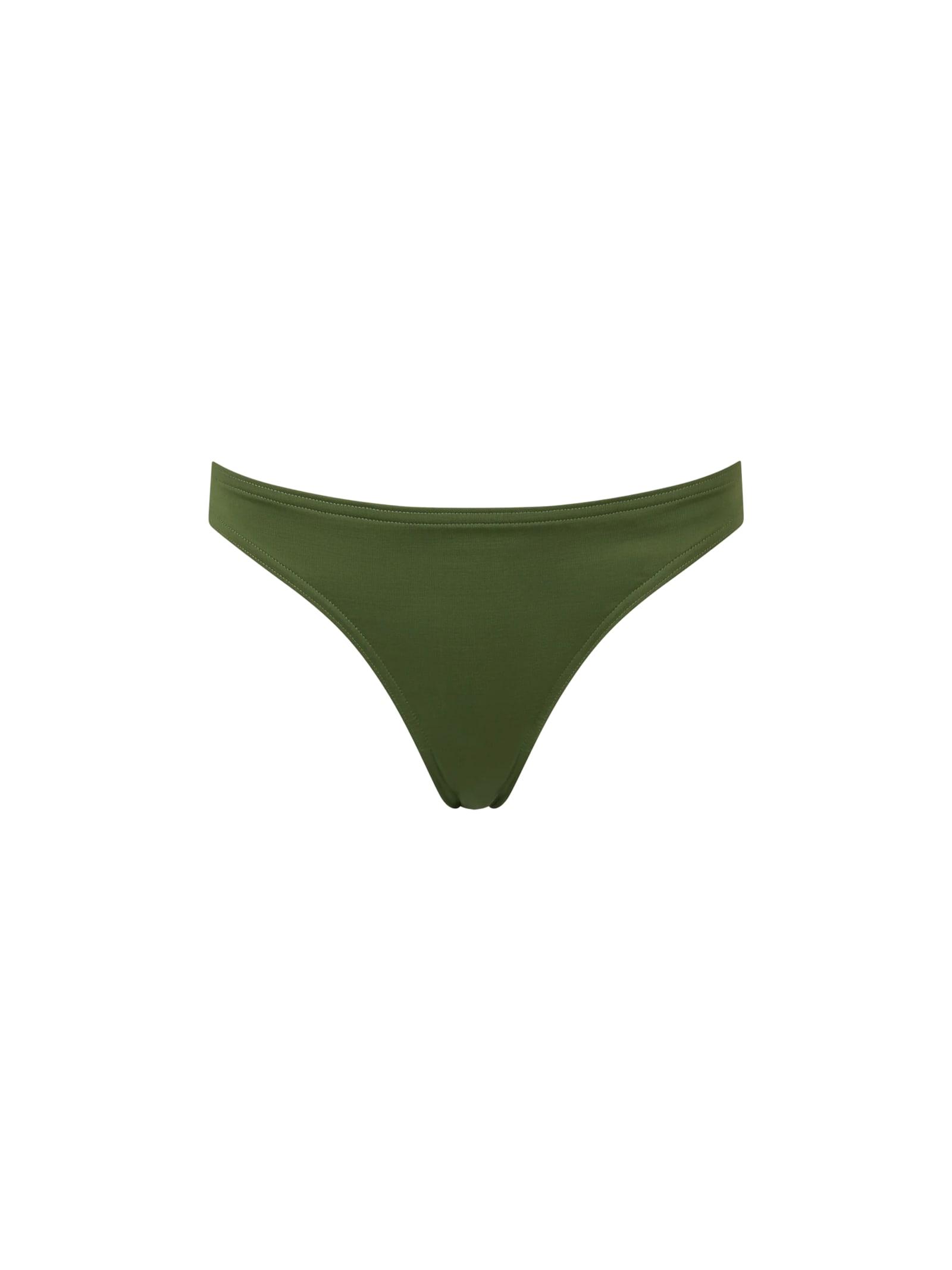 mc2 saint barth maia military green high-waist swim briefs