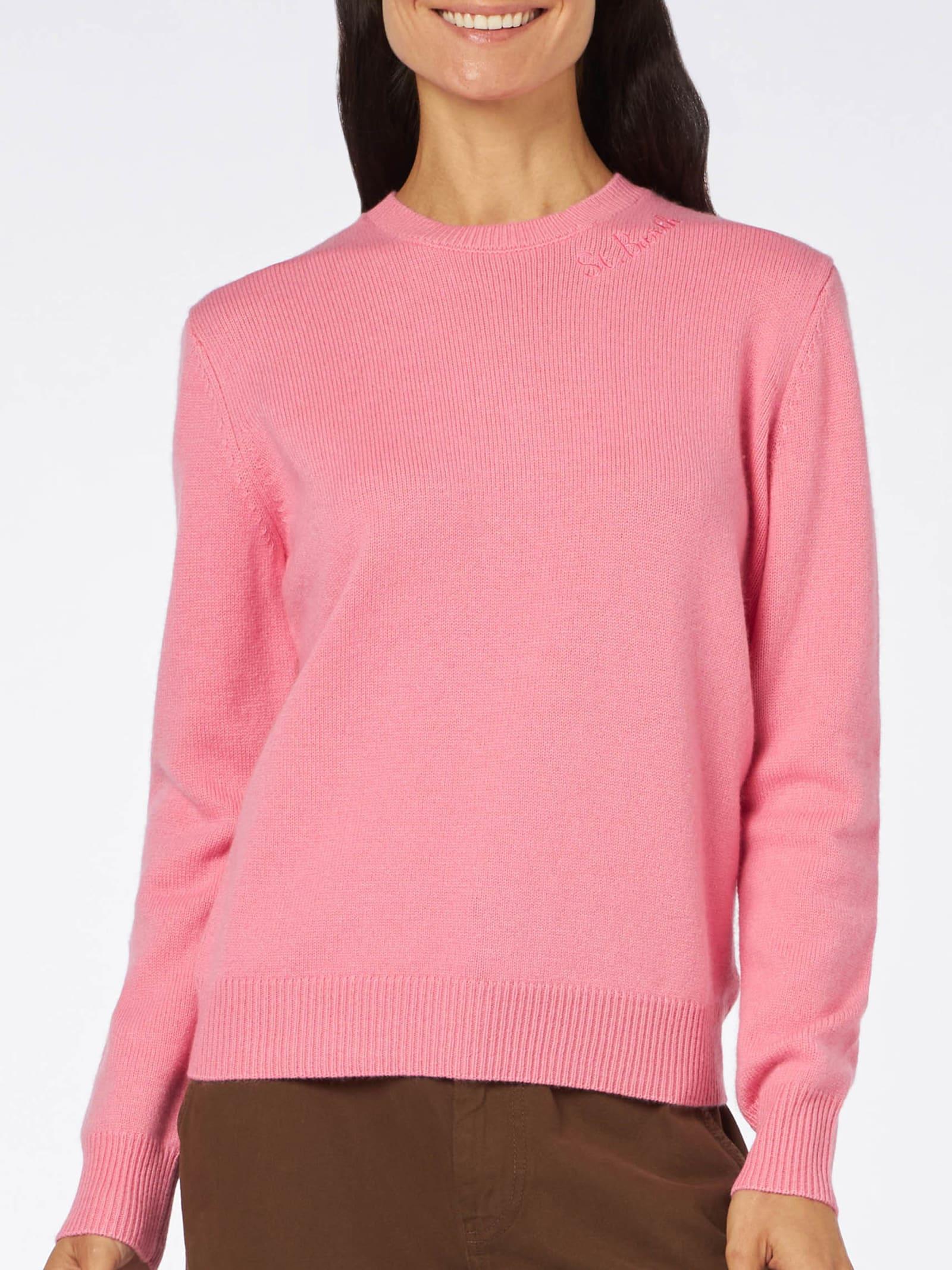 mc2 saint barth new queen pink cashmere blend sweater