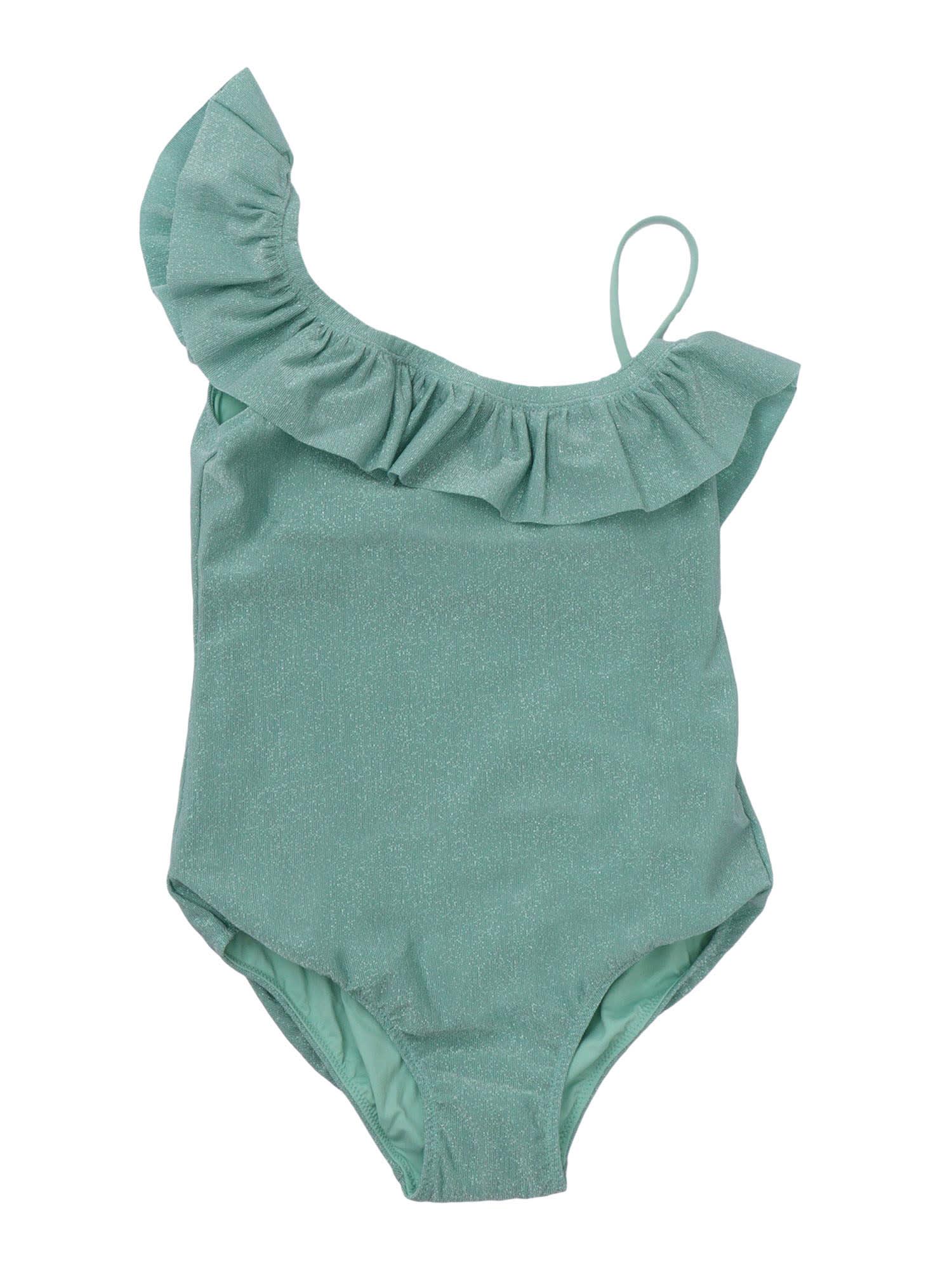 mc2 saint barth one shoulder one piece with flounce