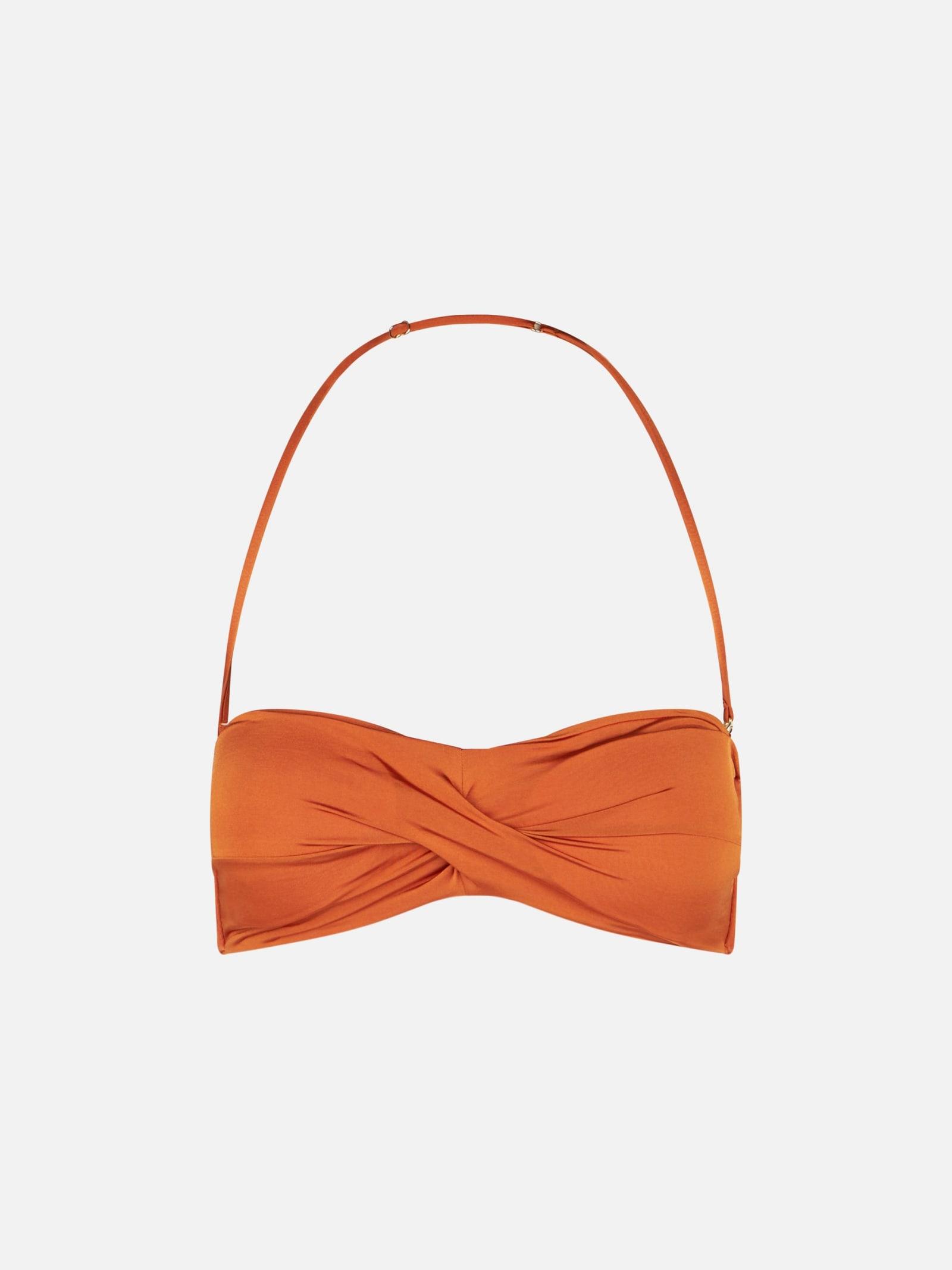 mc2 saint barth orange bandeau top