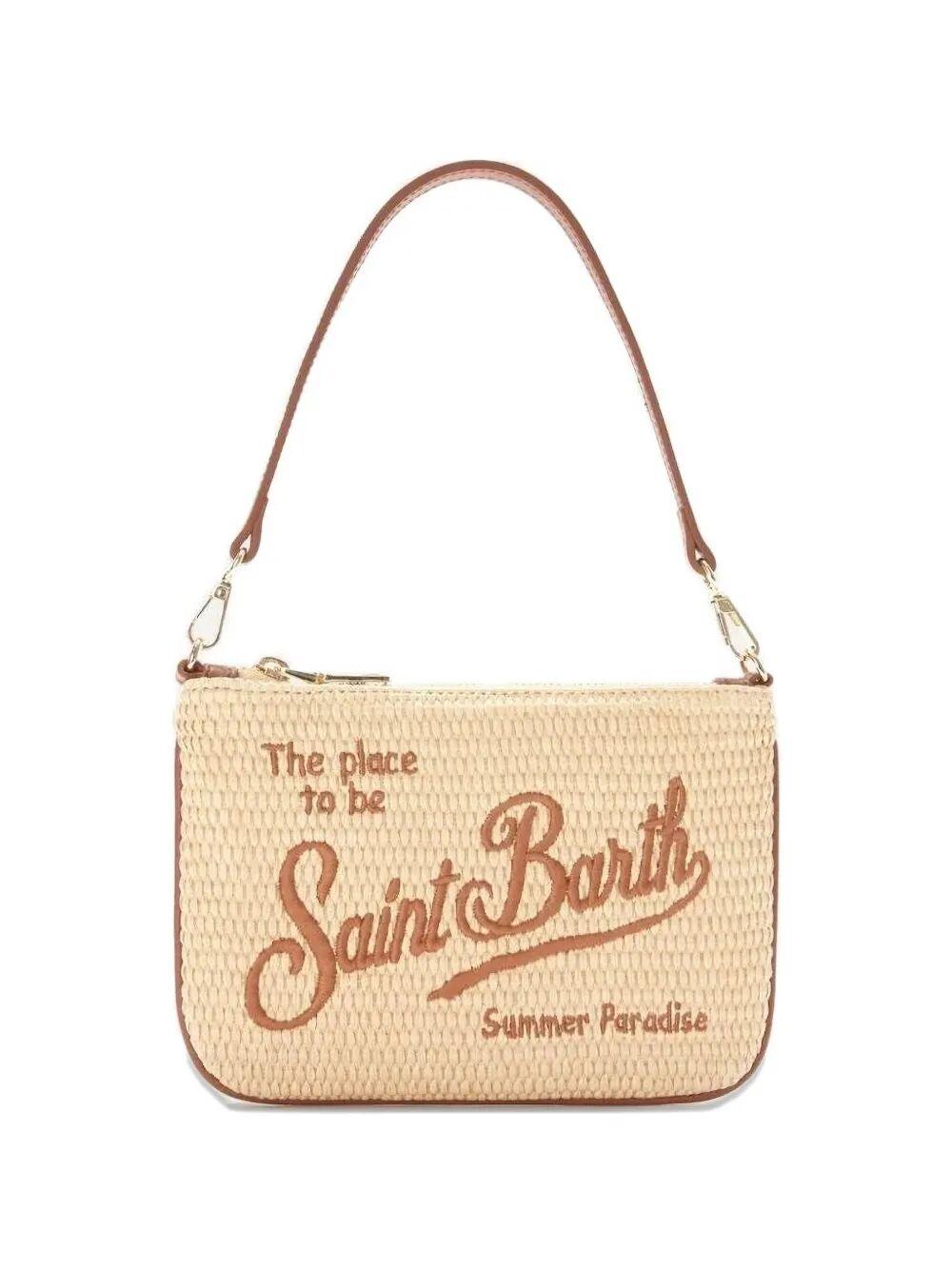 mc2 saint barth parisienne mini straw multicolour pp pu bag - women